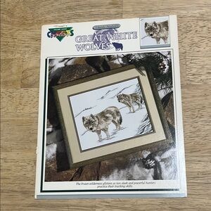 Cross Stitch Pattern Leaflet Great White Wolves